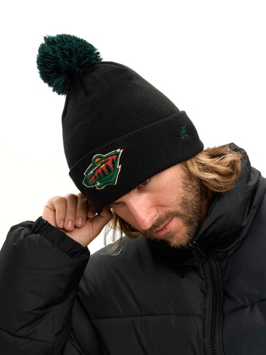 Шапка Minnesota Wild с помпоном фото 2 Шапка Minnesota Wild с помпоном фото 2